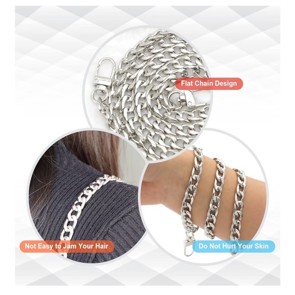 Silver Chain Strap 15.4 Inch - Picture 4 of 4